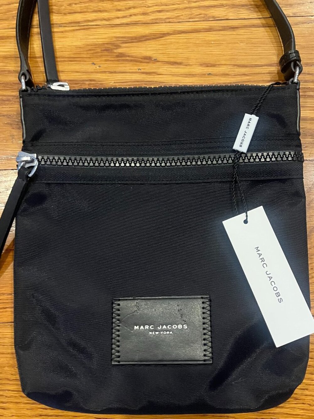 Marc Jacobs North South Crossbody Messenger Bag Black Nylon